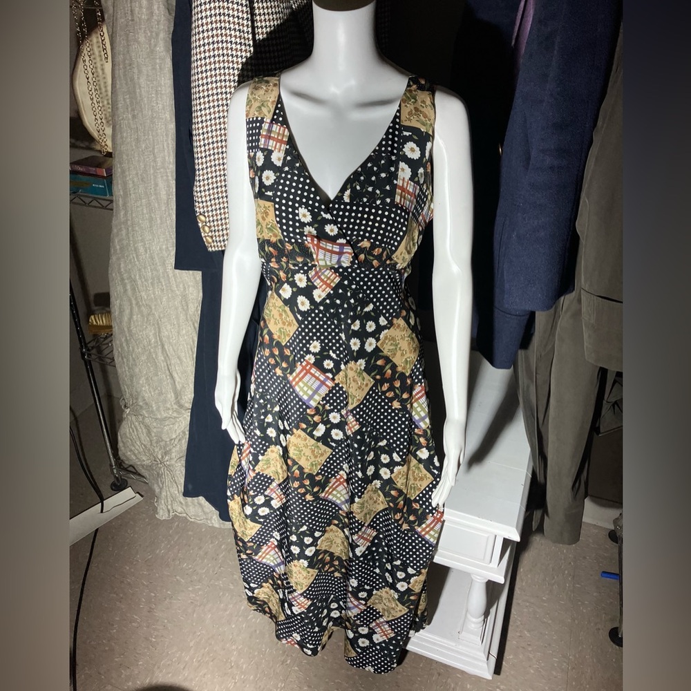 Marciano VINTAGE Polka Dot Floral Patchwork Maxi Dress